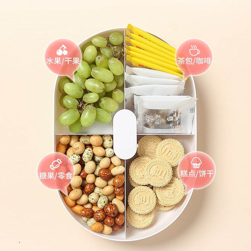 Candy Plate Dried Fruit Tray Household Living Room Coffee Table Snacks Pastry Storage Box