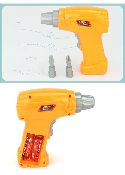 Children's educational diy toy electric drill tool