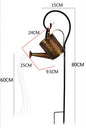 Enchanted Watering Can Outdoor Solar Watering Can Ornament Lamp Garden Art Light Decoration Hollow-out Iron Shower LED Lights