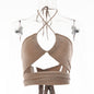 Sexy Babes Style Halter Halter Neck Strap T-shirt